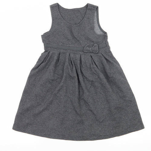 Marks and Spencer Girls Grey  Jersey Fit & Flare  Size 6-7 Years