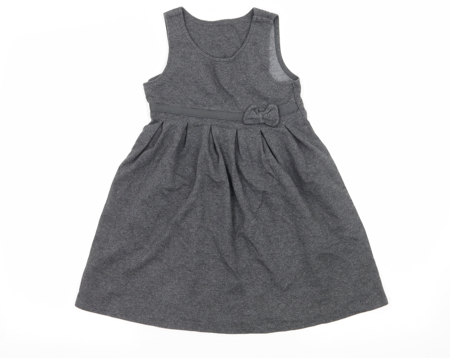 Marks and Spencer Girls Grey  Jersey Fit & Flare  Size 6-7 Years