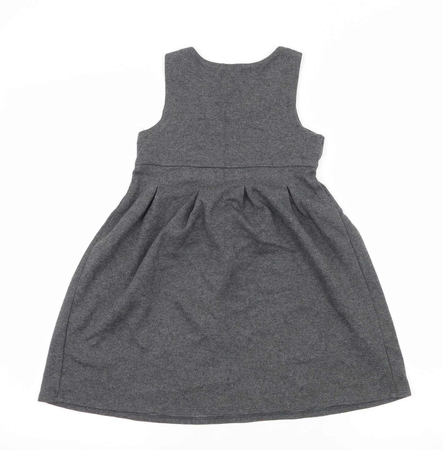 Marks and Spencer Girls Grey  Jersey Fit & Flare  Size 6-7 Years