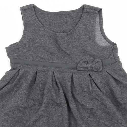 Marks and Spencer Girls Grey  Jersey Fit & Flare  Size 6-7 Years