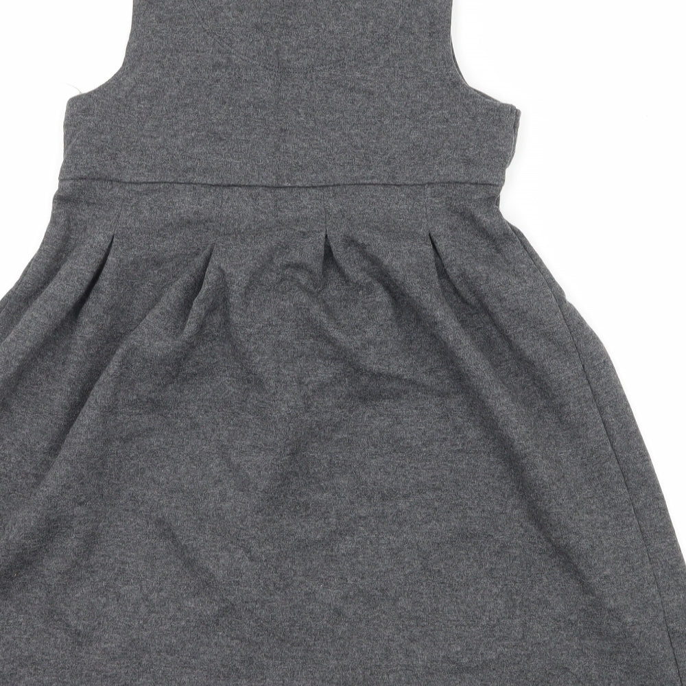 Marks and Spencer Girls Grey  Jersey Fit & Flare  Size 6-7 Years