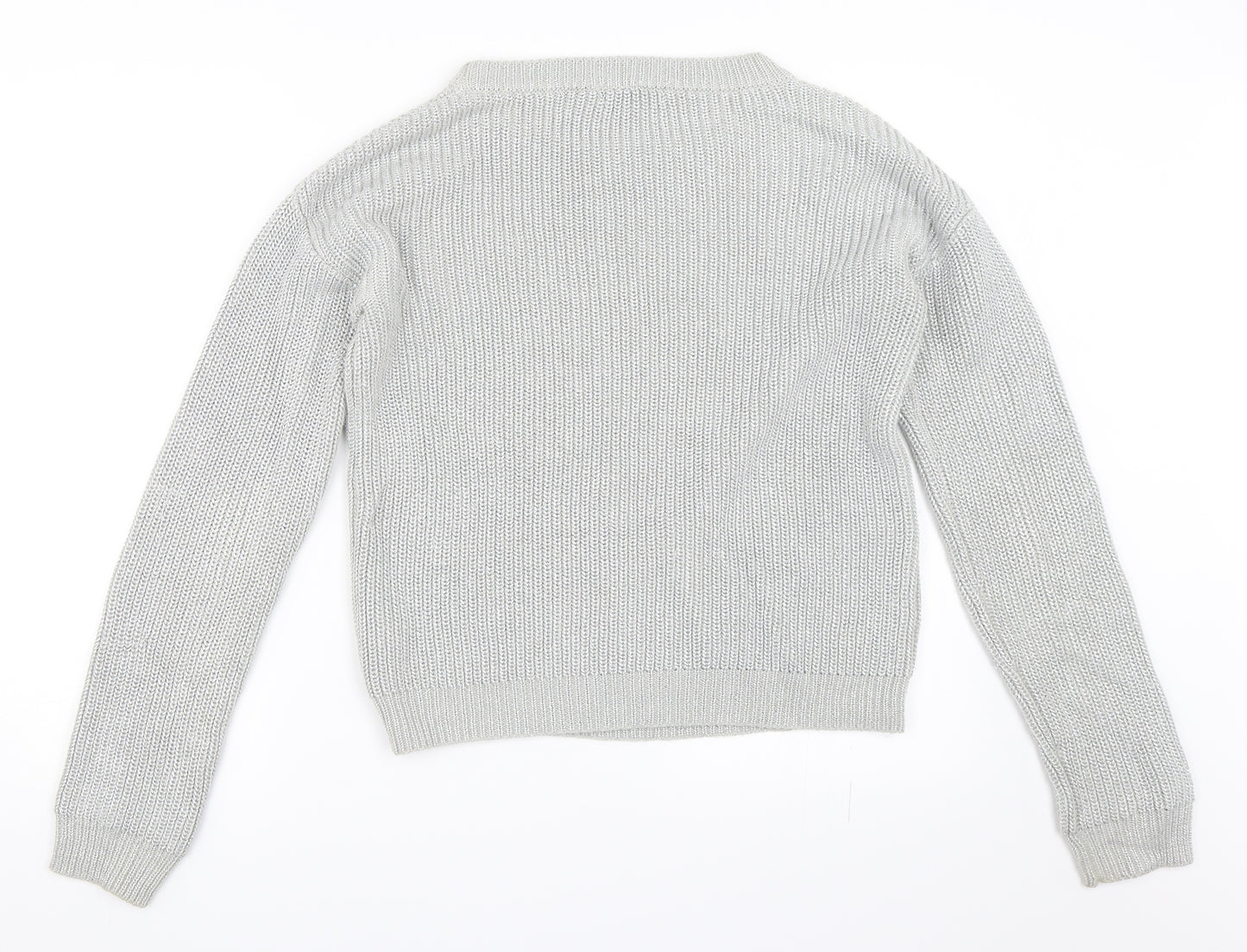 Glamorous Womens Silver   Pullover Jumper Size M
