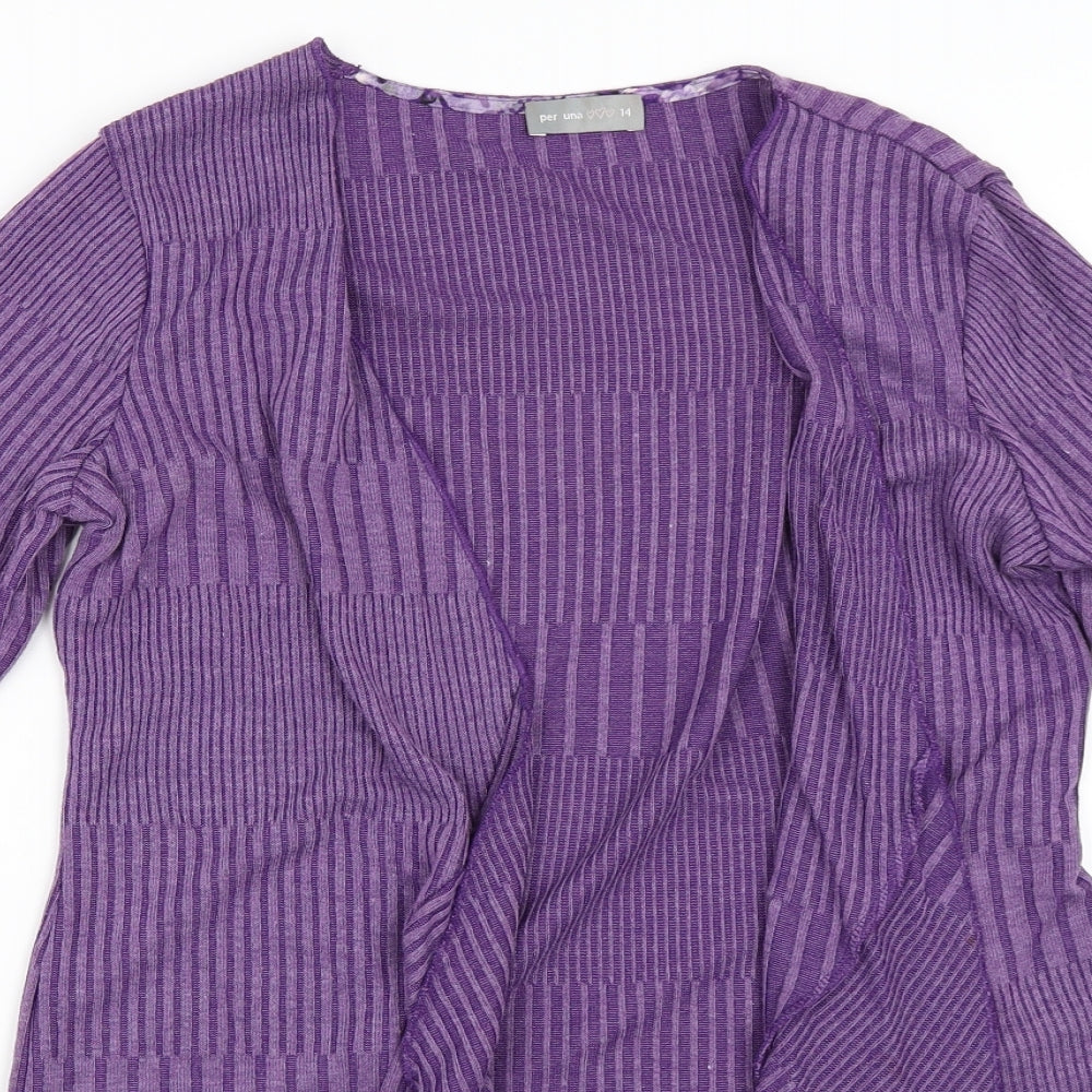 Per Una Womens Purple   Cardigan Jumper Size 14