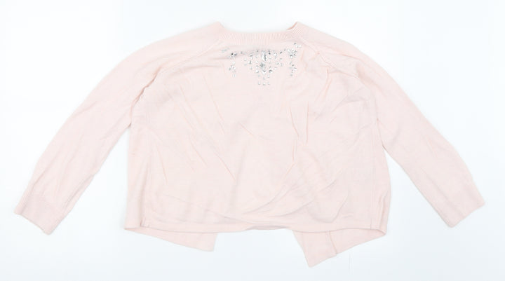 River Island Girls Pink Pullover Jumper Size 9-10 Years