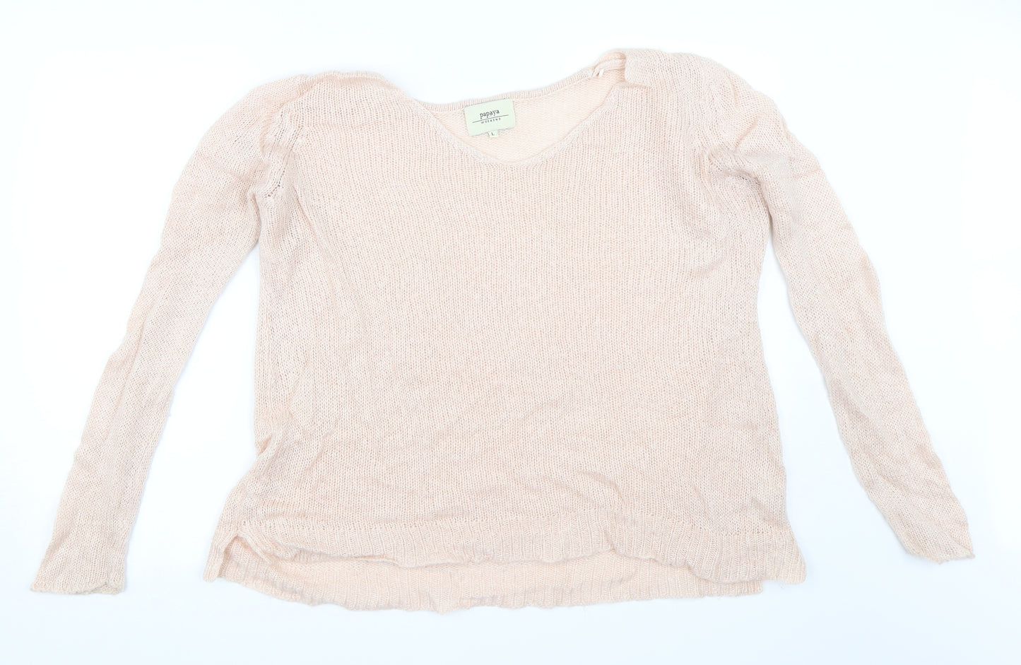 Papaya Womens Pink   Pullover Jumper Size L