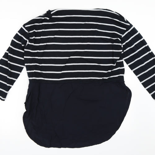 Joe Fresh Womens Blue Striped  Pullover Jumper Size L