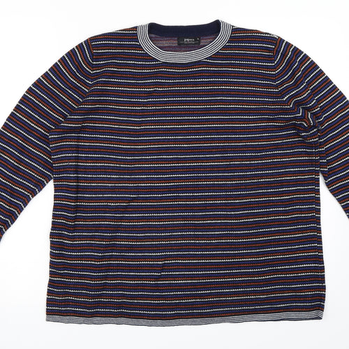 Papaya Womens Black Striped  Pullover Jumper Size 18