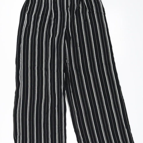 Miss Selfridge Womens Black Striped  Trousers  Size 6 L26 in