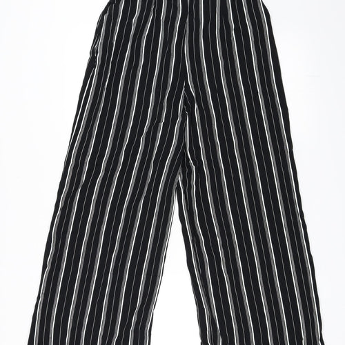 Miss Selfridge Womens Black Striped  Trousers  Size 6 L26 in