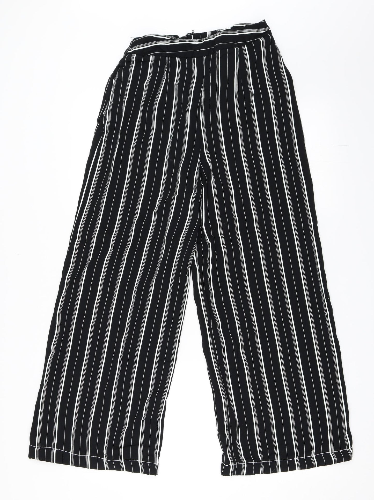 Miss Selfridge Womens Black Striped  Trousers  Size 6 L26 in