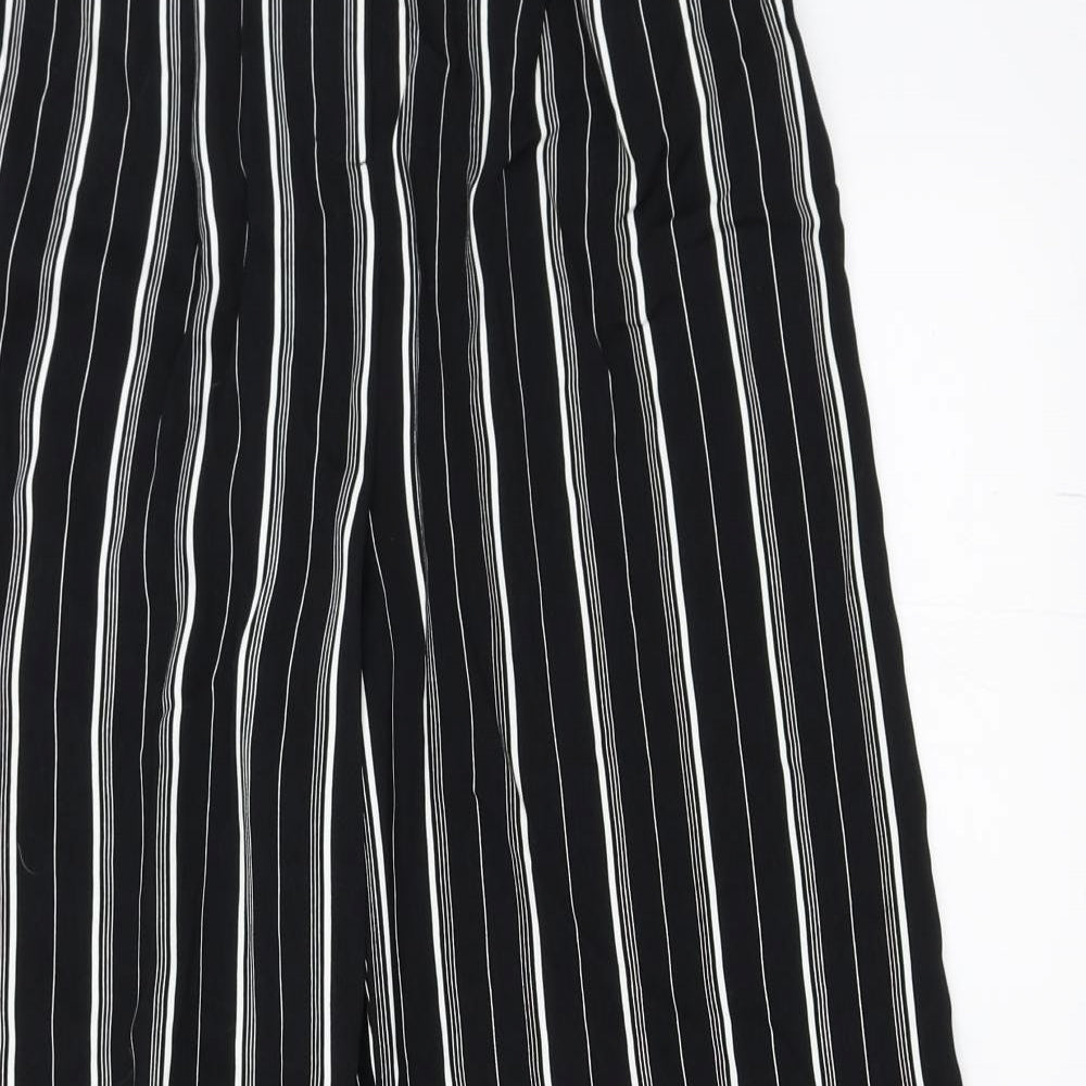 Miss Selfridge Womens Black Striped  Trousers  Size 6 L26 in