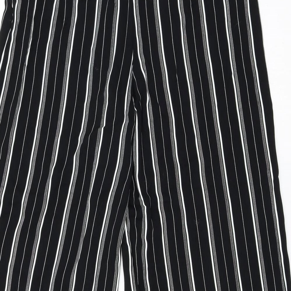 Miss Selfridge Womens Black Striped  Trousers  Size 6 L26 in