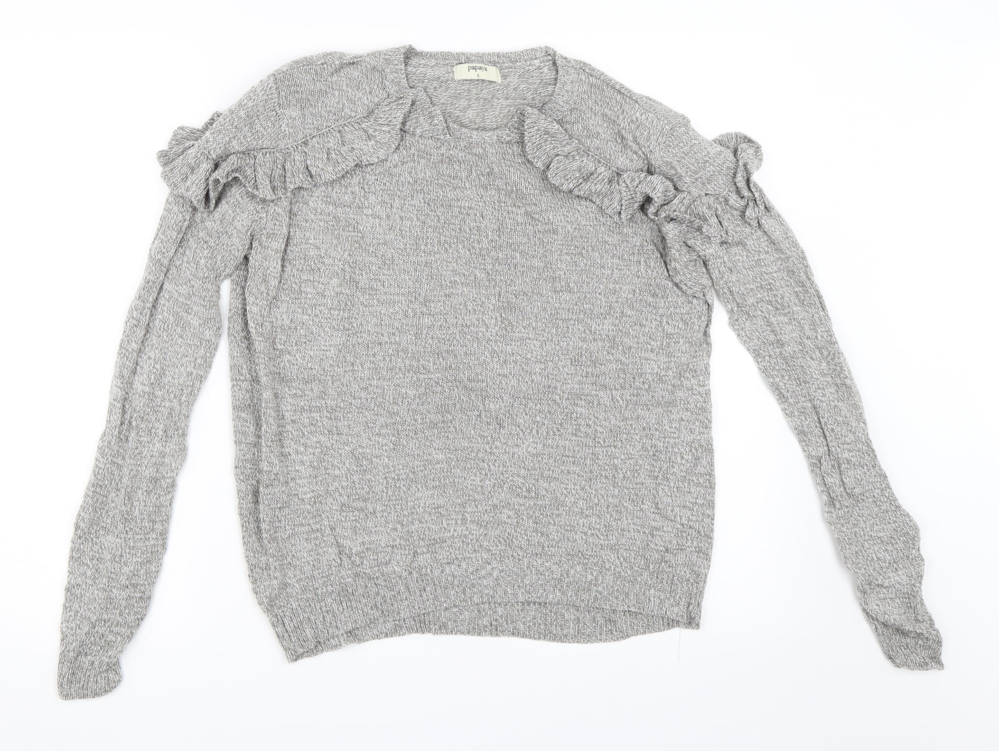 Papaya Womens Grey   Cardigan Jumper Size S