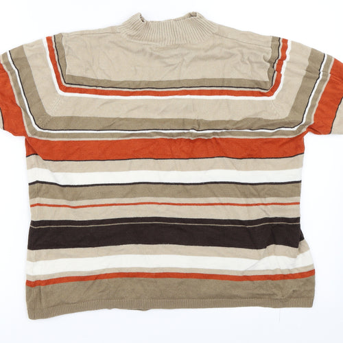 Berkertex Womens Beige Striped  Pullover Jumper Size 22