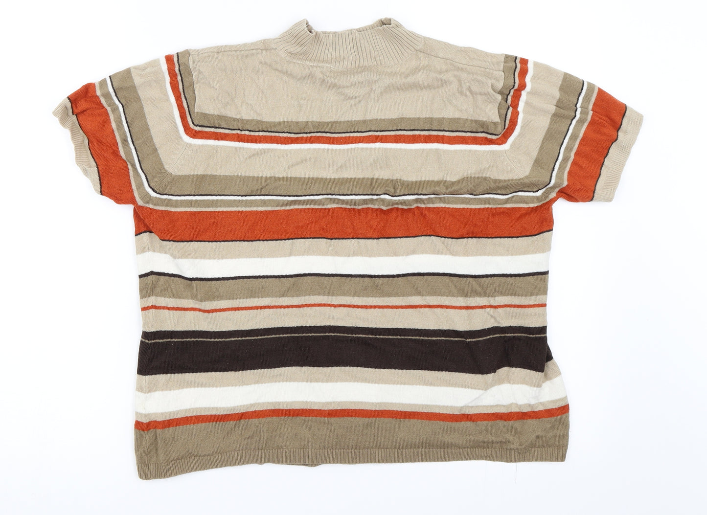 Berkertex Womens Beige Striped  Pullover Jumper Size 22