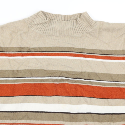 Berkertex Womens Beige Striped  Pullover Jumper Size 22
