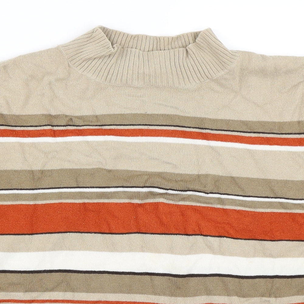 Berkertex Womens Beige Striped  Pullover Jumper Size 22