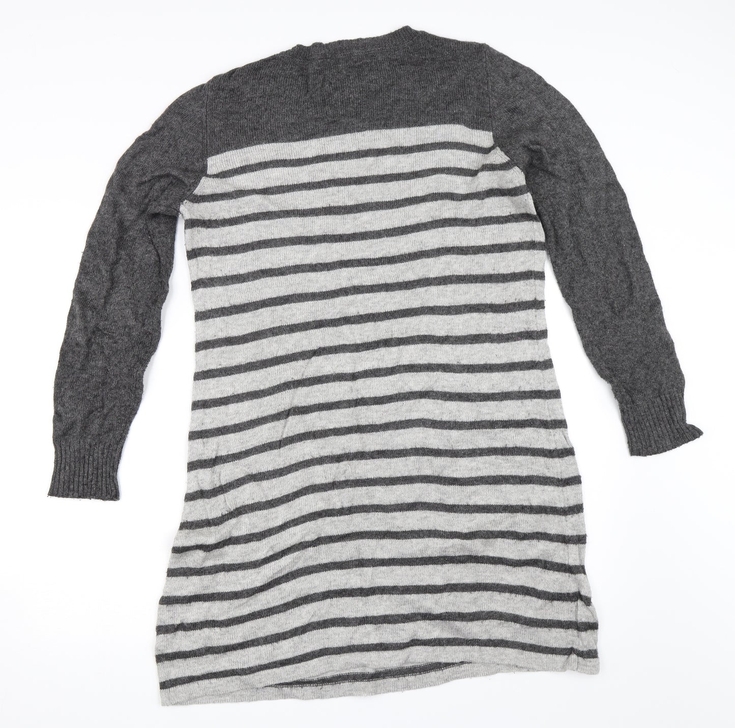 Red Herring Womens Grey Striped  Jumper Dress  Size 16
