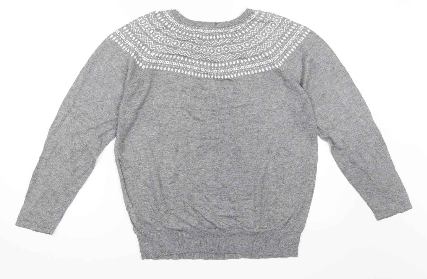 Bonmarché Womens Grey   Pullover Jumper Size 16