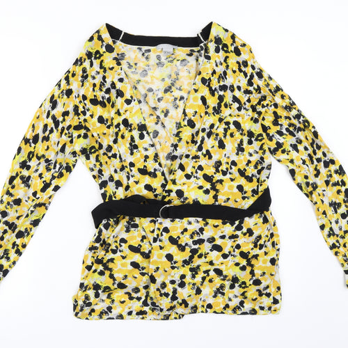 H&M Womens Yellow   Cardigan Jumper Size M