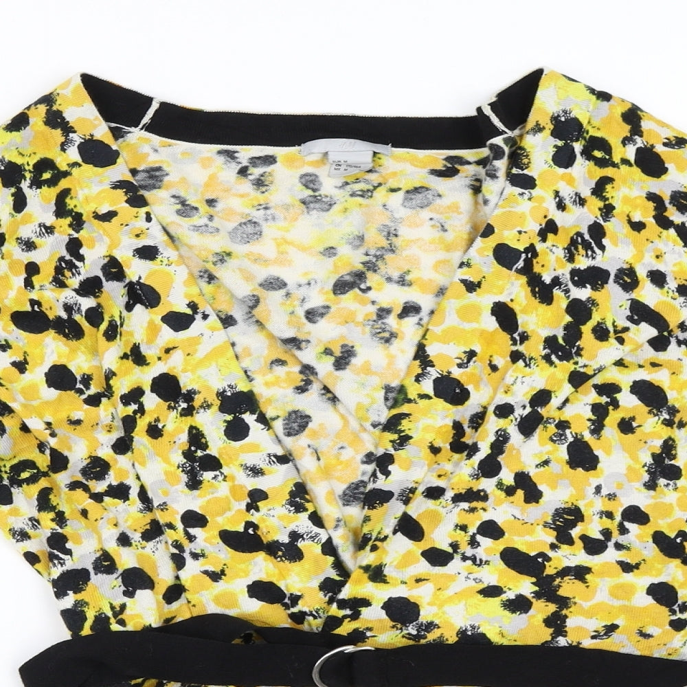 H&M Womens Yellow   Cardigan Jumper Size M