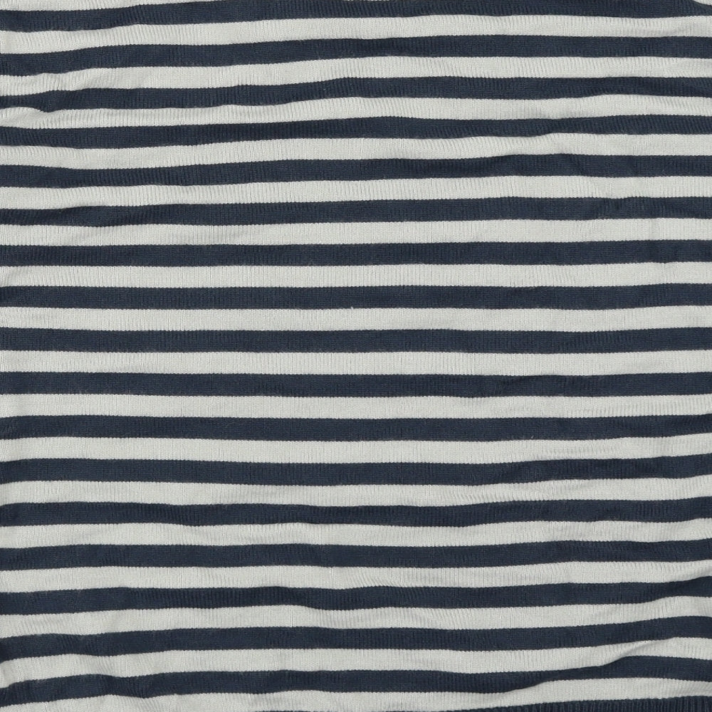 Cedar Wood State Mens Blue Striped  Pullover Jumper Size L