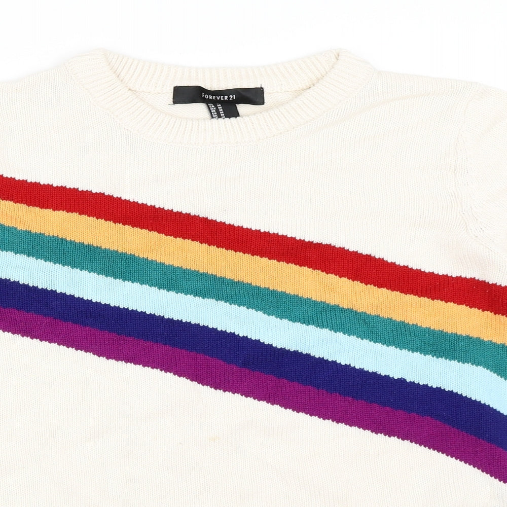FOREVER 21 Womens Ivory   Pullover Jumper Size M