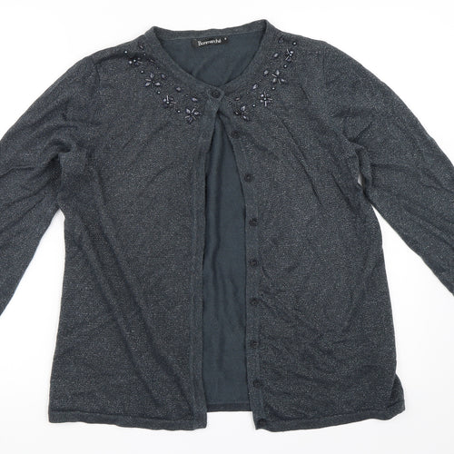 Bonmarché Womens Grey   Cardigan Jumper Size S