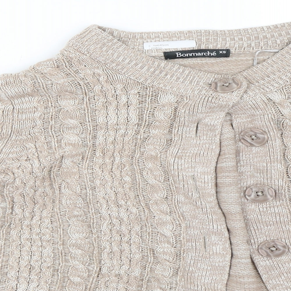 Bonmarché Womens Beige   Cardigan Jumper Size XS
