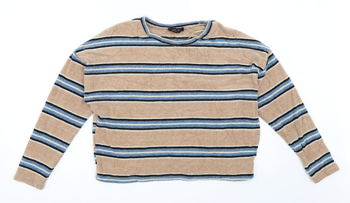 New Look Womens Beige Striped  Pullover Jumper Size M