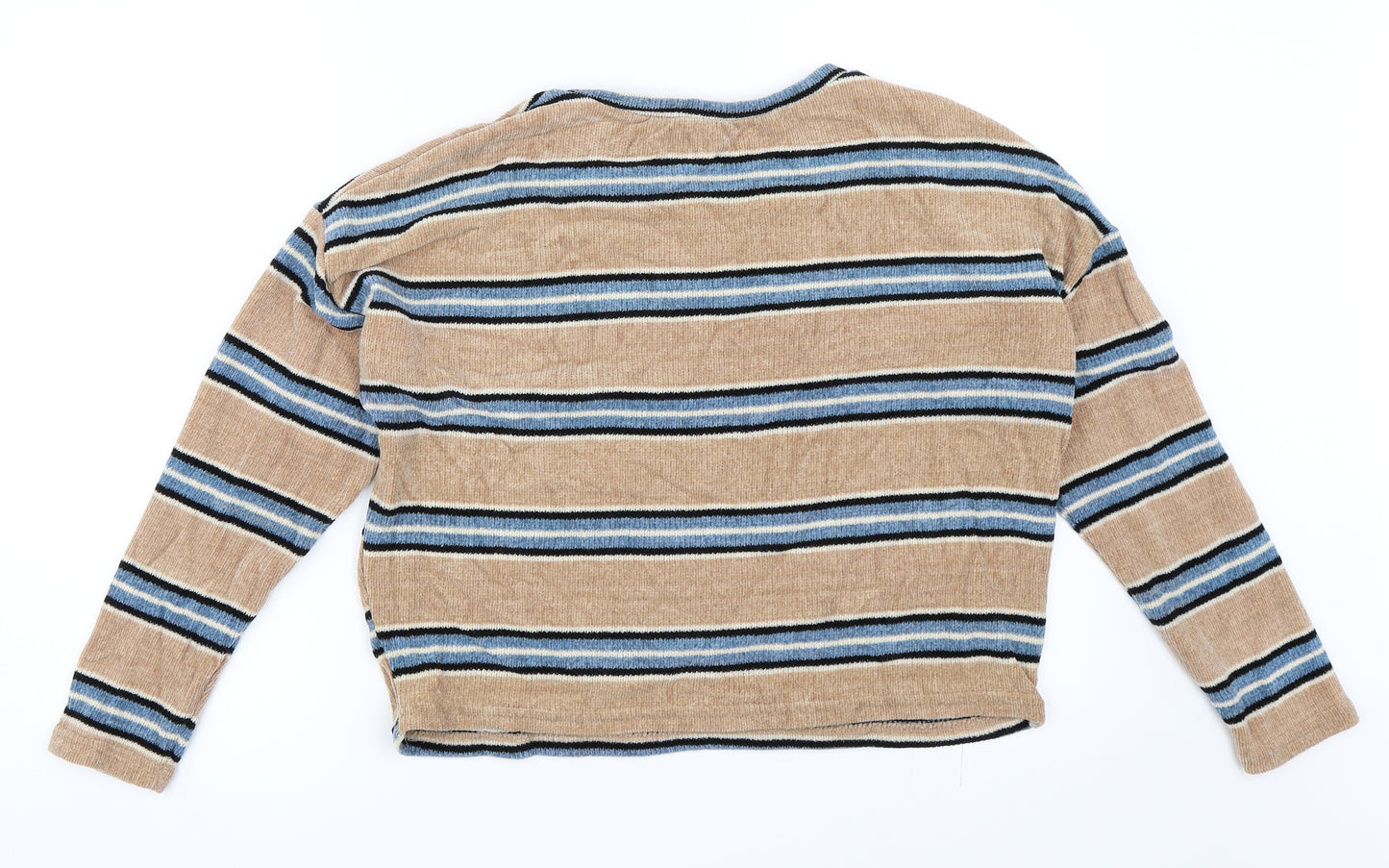 New Look Womens Beige Striped  Pullover Jumper Size M