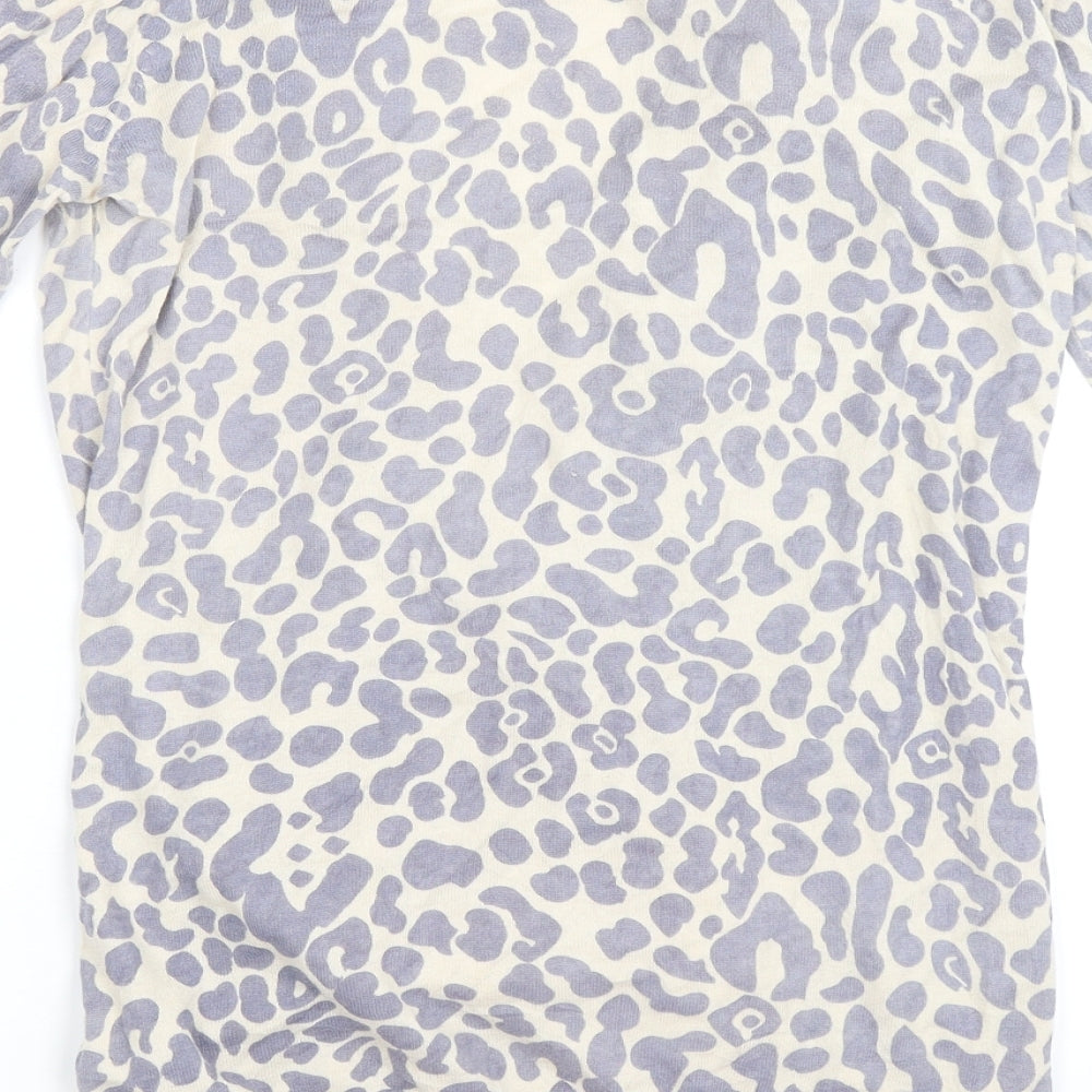 Vera Moda Womens Beige Animal Print  Cardigan Jumper Size M