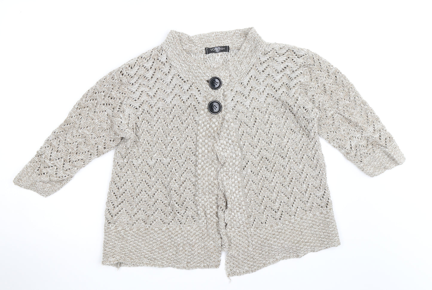 Voguish Womens Beige   Cardigan Jumper Size M