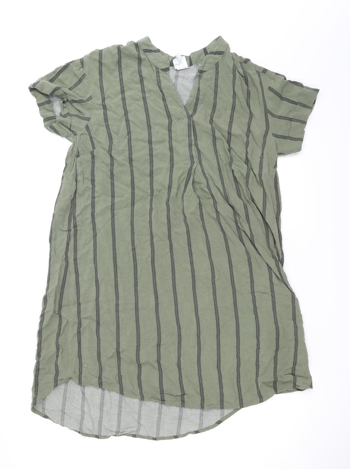 H&M Womens Green   Tunic Blouse Size 8