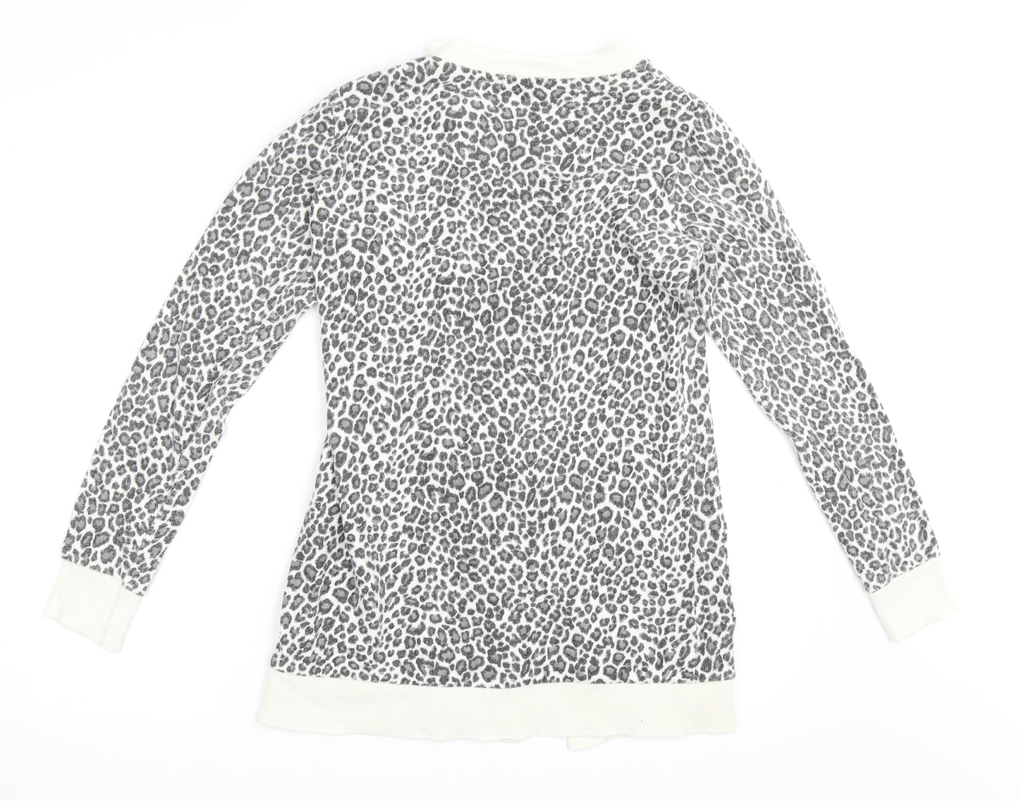 Ellie Louise Womens Grey Animal Print  Cardigan Jumper Size M