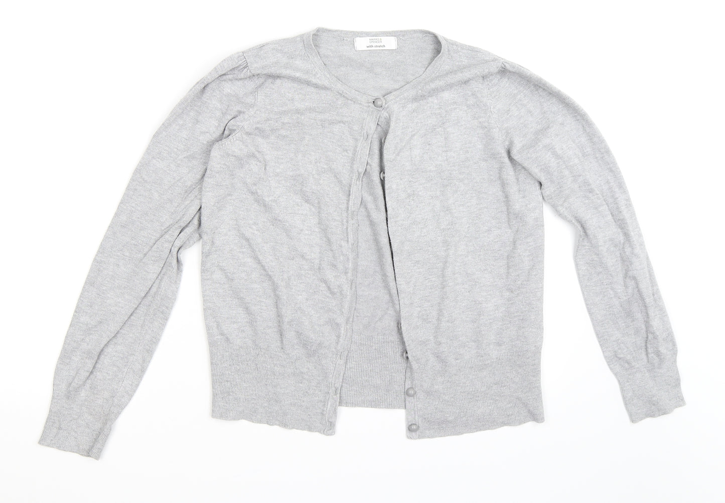 Marks and Spencer Womens Grey   Cardigan Jumper Size 12