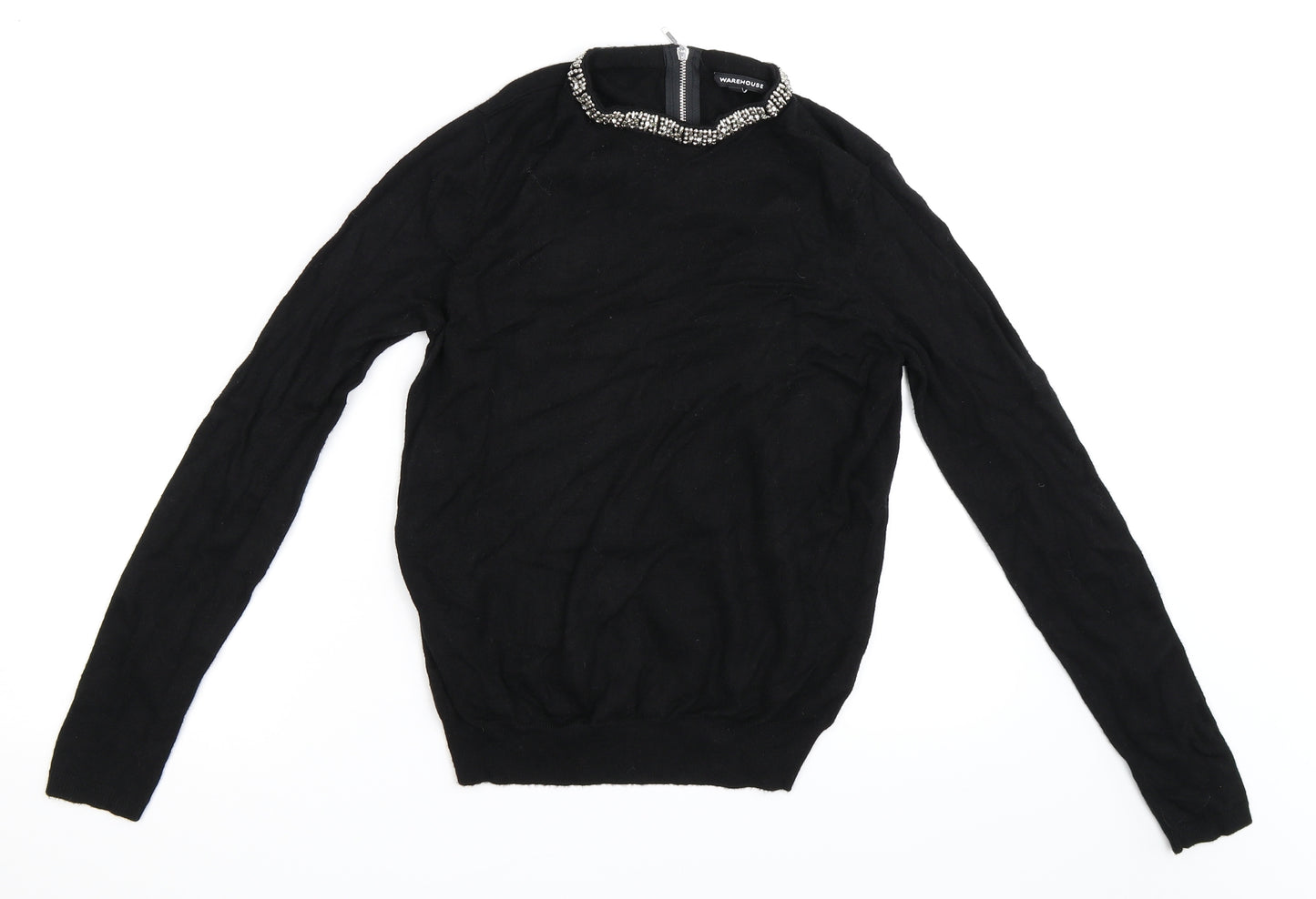 Warehouse Womens Black   Pullover Jumper Size 12