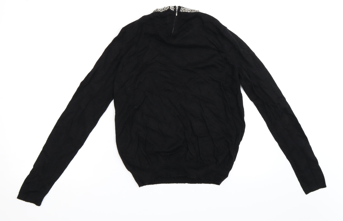 Warehouse Womens Black   Pullover Jumper Size 12