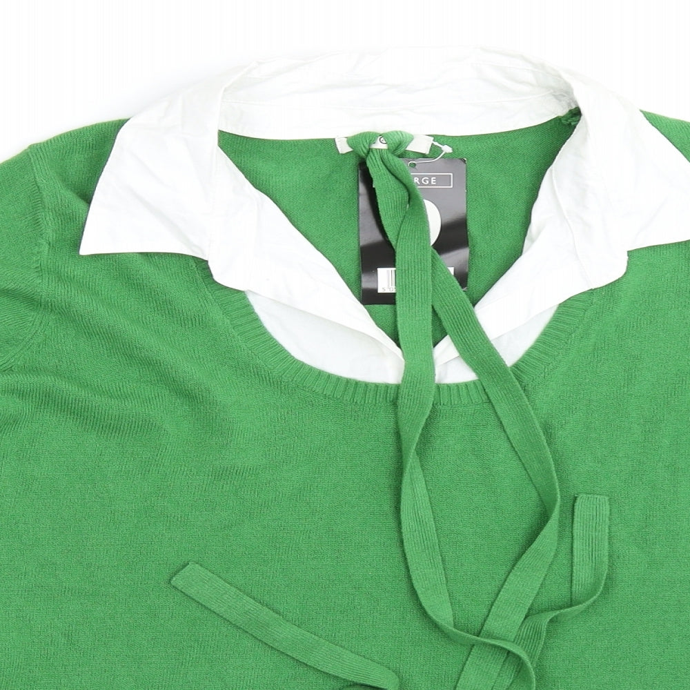 George Womens Green   Pullover Jumper Size 16