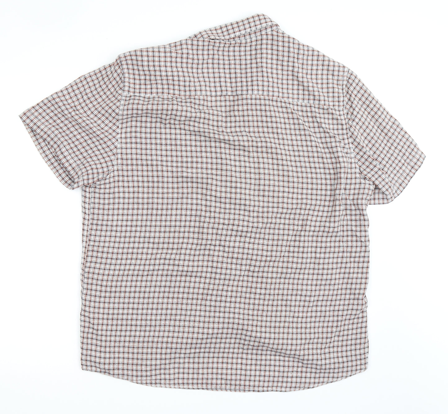 Matalan Mens Brown Check   Button-Up Size XL