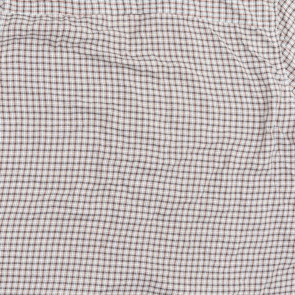 Matalan Mens Brown Check   Button-Up Size XL