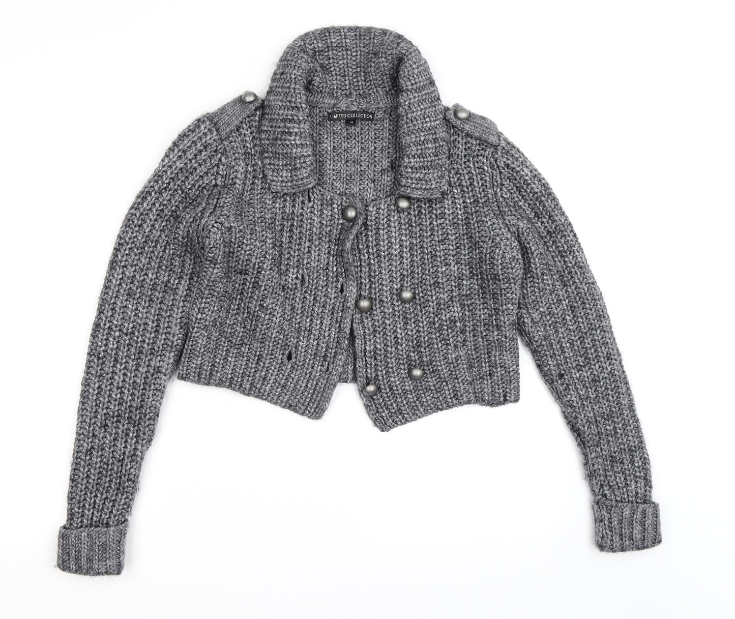 Marks and Spencer Womens Grey   Cardigan Jumper Size 10