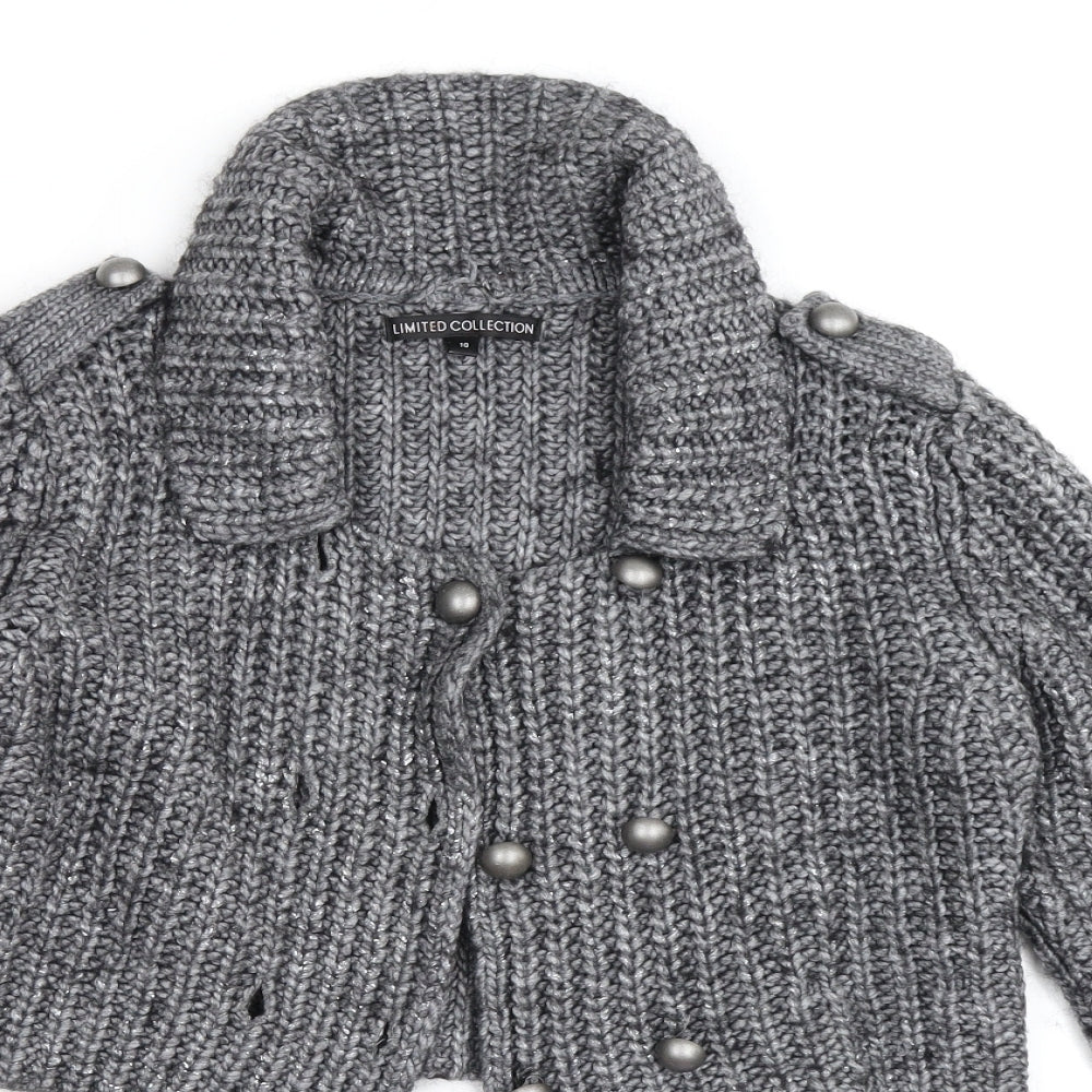 Marks and Spencer Womens Grey   Cardigan Jumper Size 10