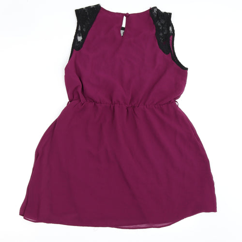 Miss Selfridge Womens Purple   Skater Dress  Size 12