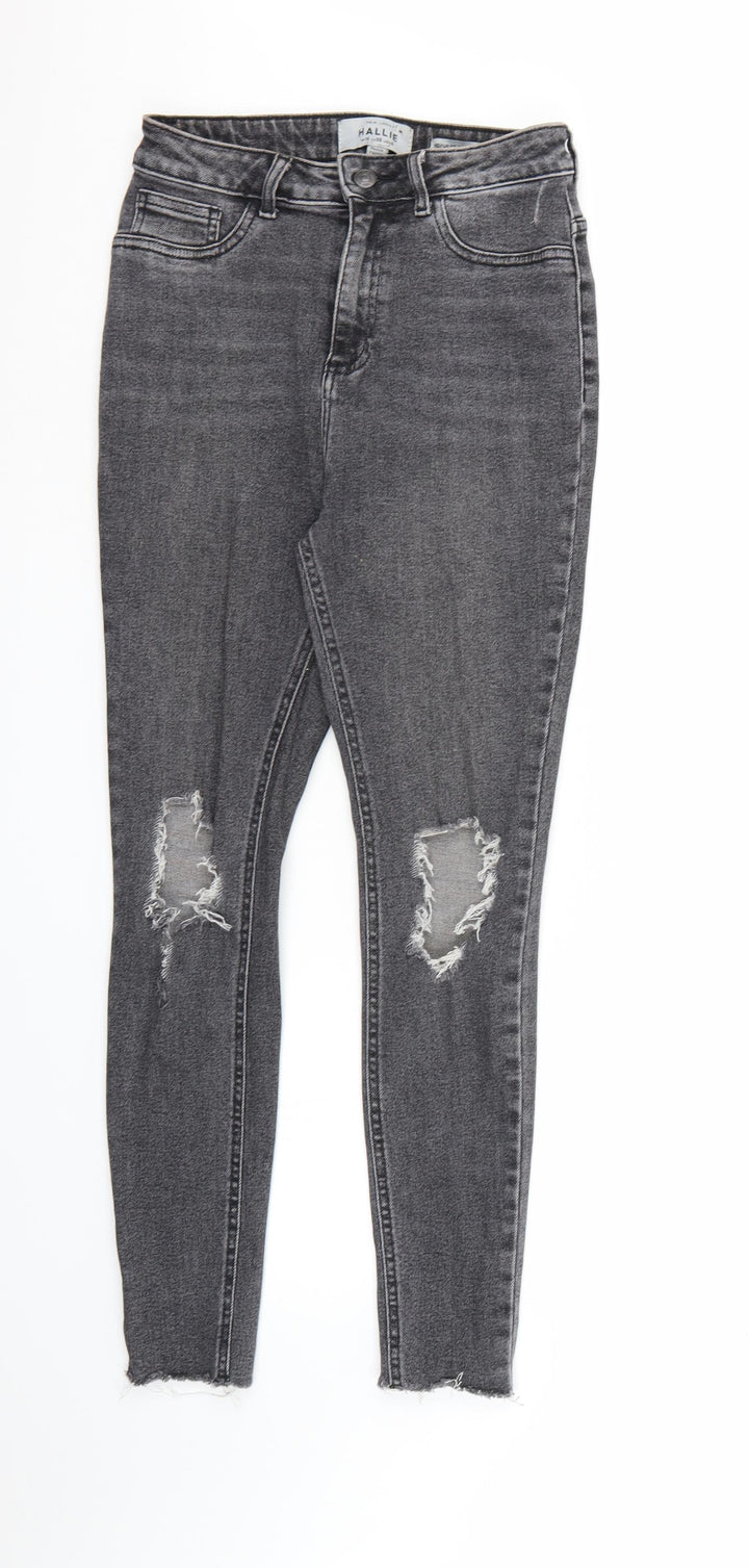 New Look Womens Grey Denim Skinny Jeans Size 10 L27 in