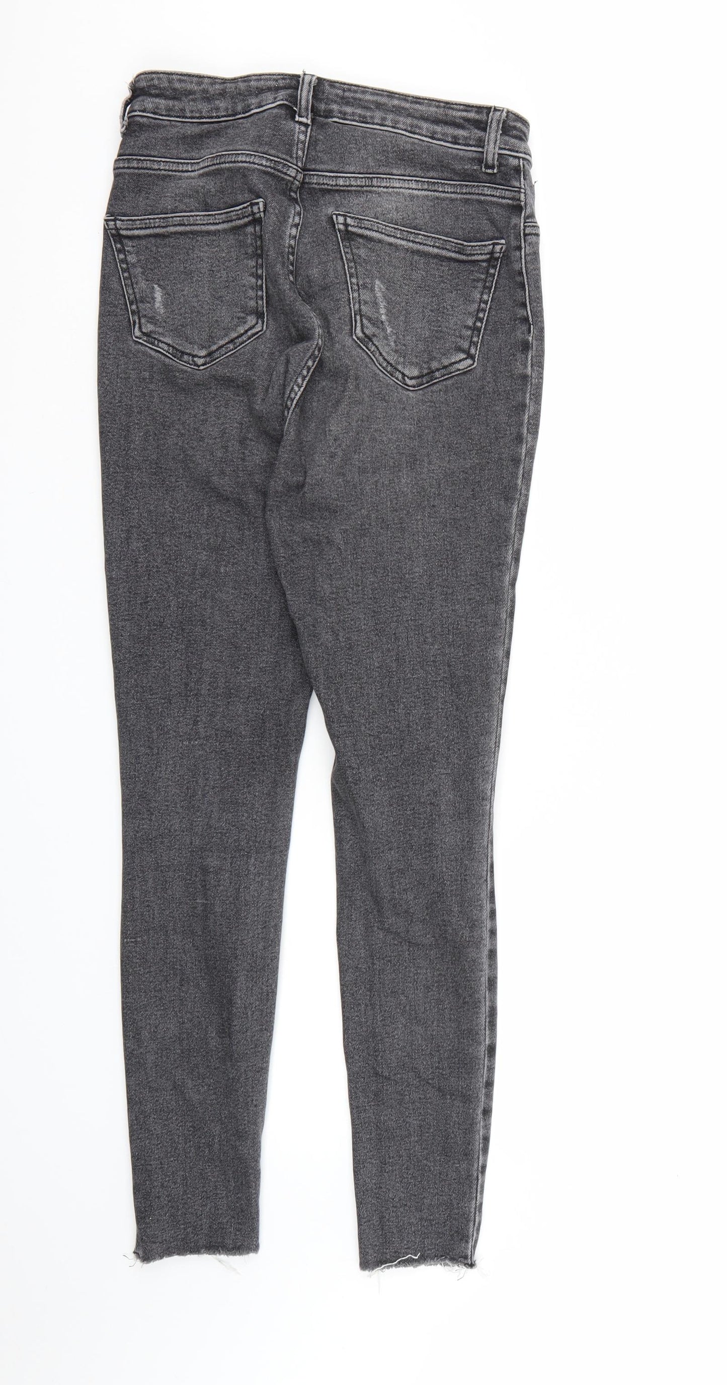 New Look Womens Grey  Denim Skinny Jeans Size 10 L27 in