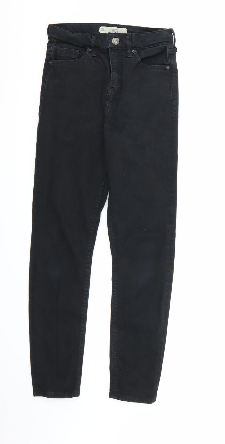 Topshop Womens Black Denim Skinny Jeans Size 26 in L30 in