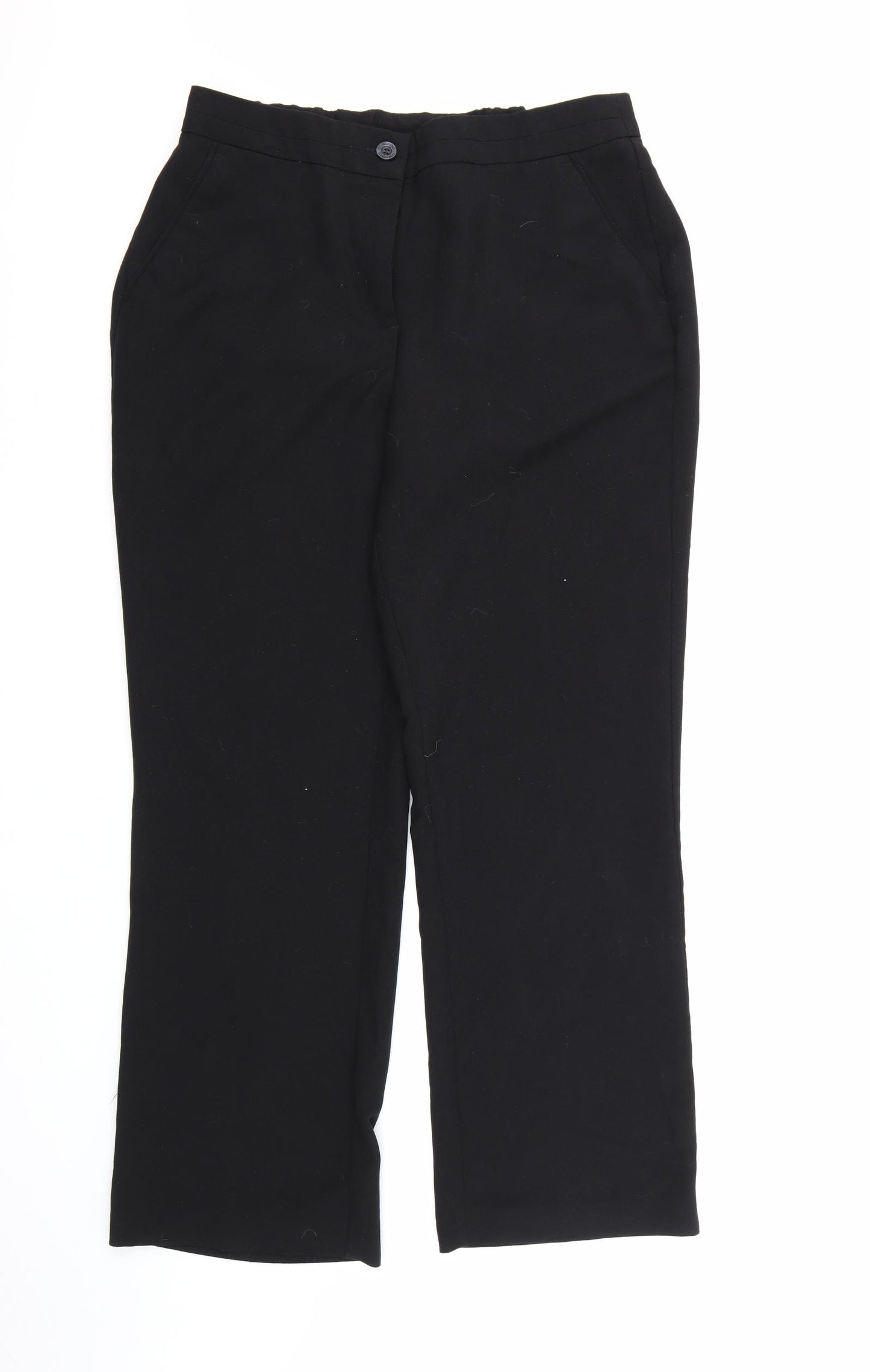Maine New England Womens Black  Rayon Dress Pants Trousers Size 14 L29 in