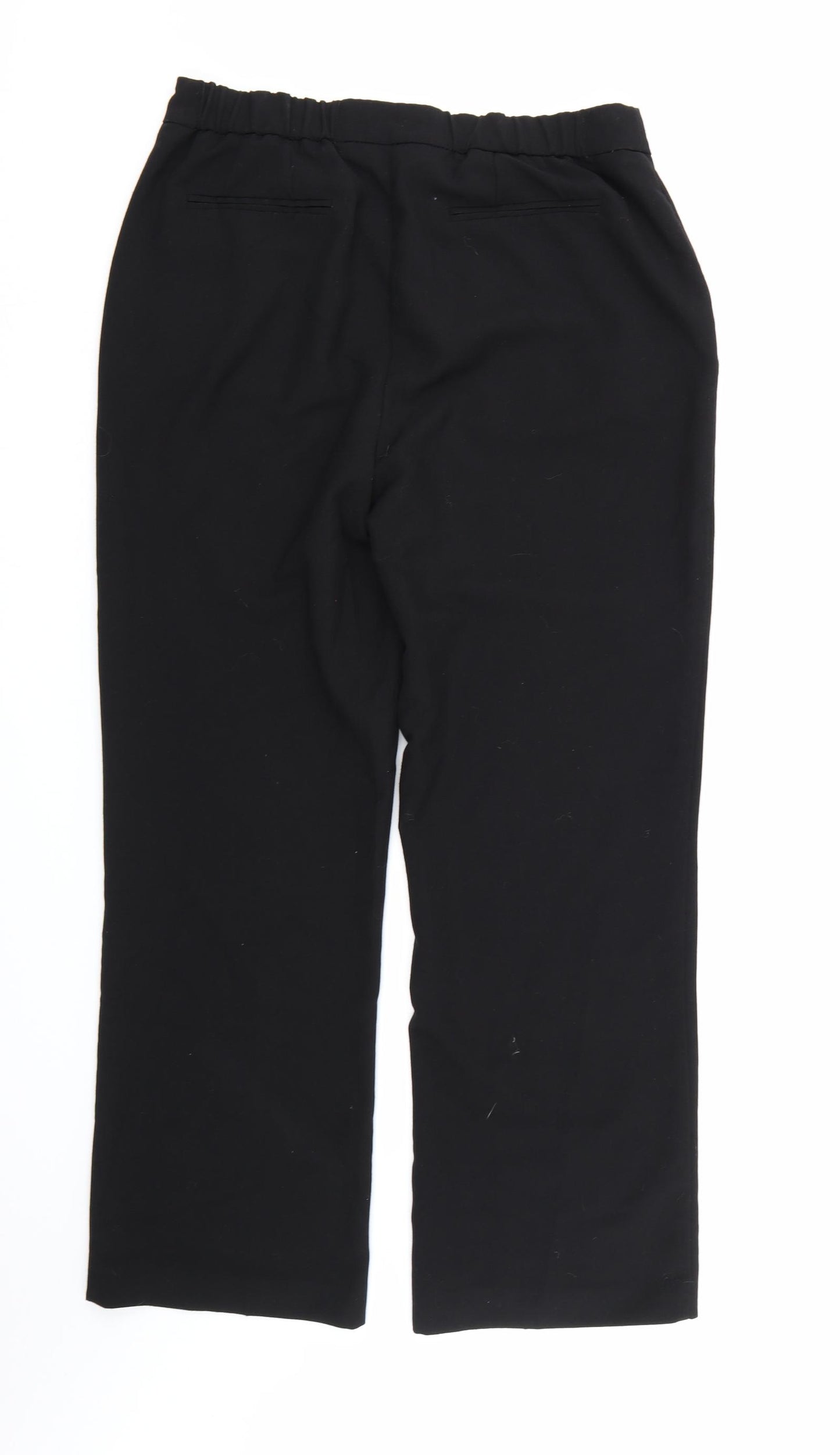 Maine New England Womens Black  Rayon Dress Pants Trousers Size 14 L29 in