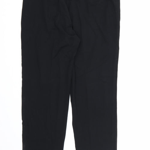 Marks and Spencer Womens Black  Rayon Dress Pants Trousers Size 14 L30 in
